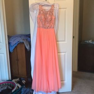 Tiffany Designs Cantaloupe colored dress
